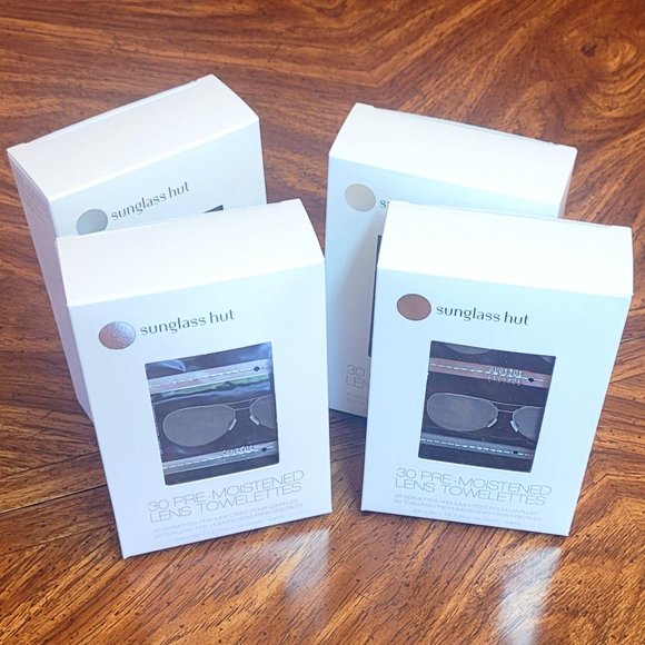 Sunglass Hut Accessories - EYE GLASS LENS WIPES - (6x) 30 Packs - Cleaner Camera, Phone, CDs, DVDs